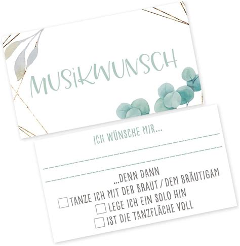 Musikwunschkarten Musik Tarjetas De Deseos Musicales Unidades