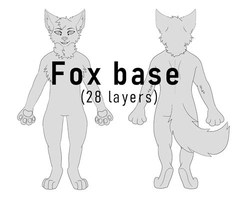 Furry Anthro Fox Base Pack Etsy