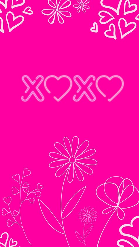 Hot Pink Girly Wallpaper