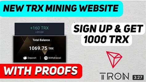 Trx Mining Site Earn Free Trx Daily New Trx Mining Website Trx