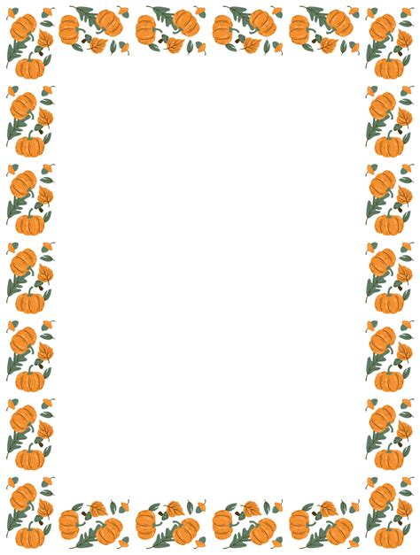 Free Pumpkin Border