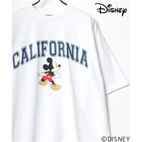 【ラザル】【lazar】disneyディズニー ミッキーマウス ビッグシルエット カレッジロゴ Tシャツ 504818590