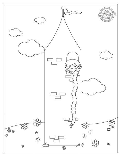 Rapunzel Tower Coloring Coloring Pages