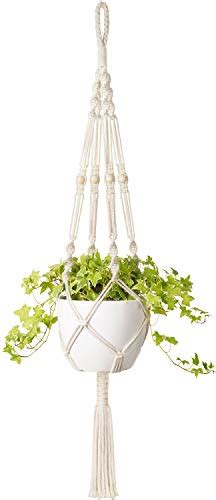 Mkono Macrame Plant Hangers Indoor Outdoor Hanging Planter Basket