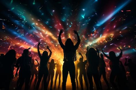 Un Grupo De Personas Bailando En Una Discoteca Con Las Palabras Gratis