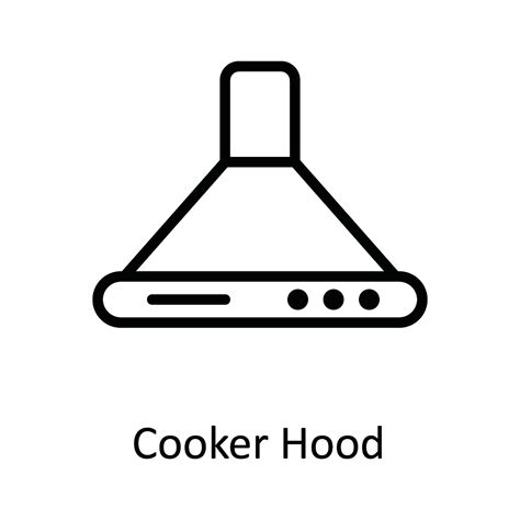 Cooker Hood Vector outline Icon Design illustration. Kitchen and home ...