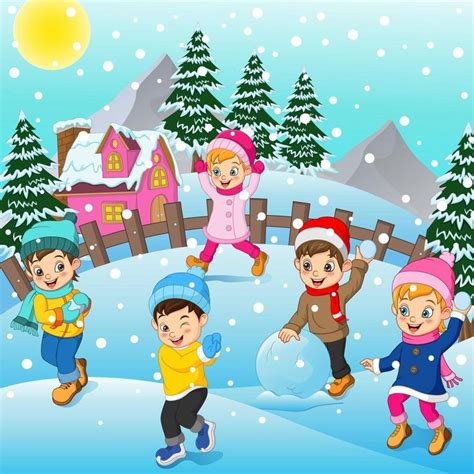 Download Children playing outdoors in winter for free | Kids playing ...