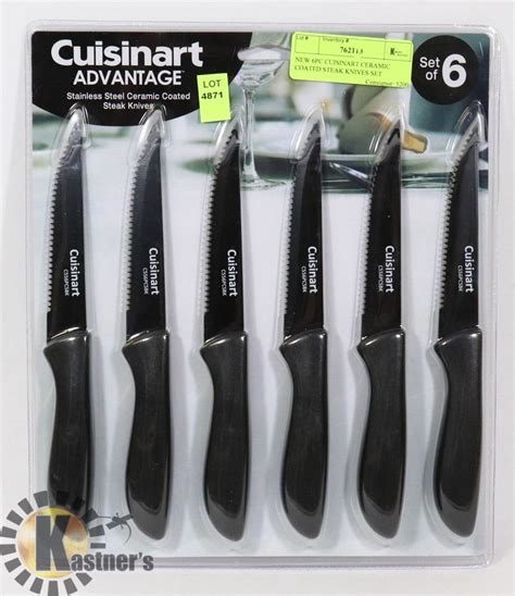 New 6pc Cuisinart Ceramic Coated Steak Knives Set Kastner Auctions