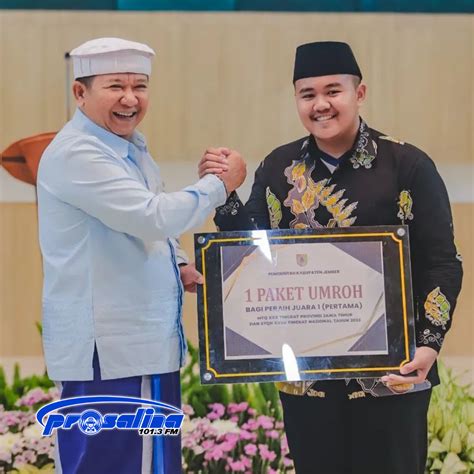 Raih Juara Tingkat Nasional Bupati Jember Beri Hadiah Kafilah Dan