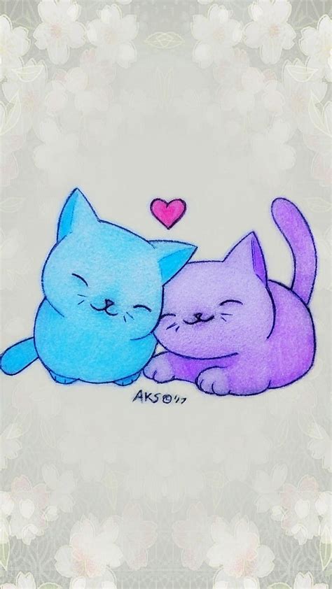 Cute Animals In Love Drawings