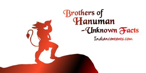 HANUMAN - BROTHERS OF HANUMAN AND LESSKNOWNFACTS ABOUT HANUMAN