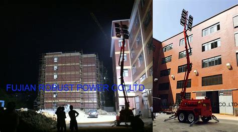 China Mine Sites Safety Hydraulic Mast And Legs LED Light Tower China