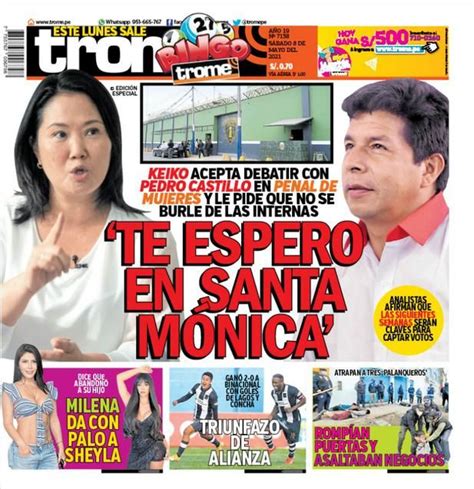 Diario Trome On Twitter Buenos D As Tromes Esta Es Nuestra Portada