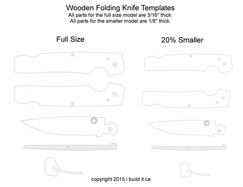 Knife Template Folding Knives Knife Patterns