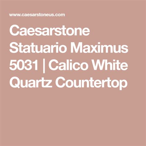 Caesarstone Statuario Maximus Calico White Quartz Countertop