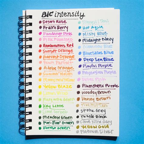 Bic Intensity Markers Fine And Ultra Fine With Metallic Sharpie