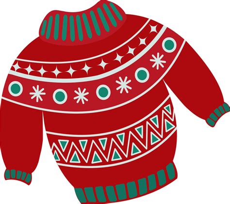 Christmas sweater or jumper with winter patterns with snowflakes ...