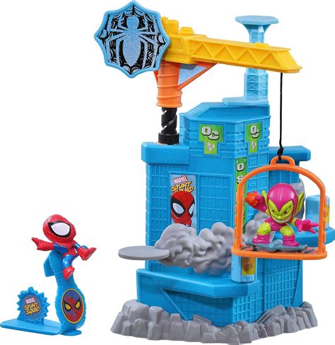 Marvel SPIDERMAN STUNT SQUAD MINI PLAYSET Amazon Co Uk Toys Games