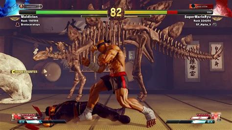 STREET FIGHTER V Champions Edition Maldicion Sagat Vs SuperMarioRyu