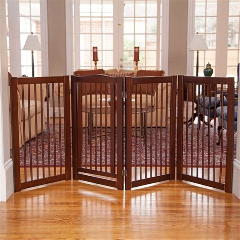 Extra Wide Pet Gate Dog Walk Thru Freestanding Fence Playpen Indoor ...