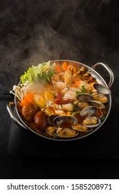 Typical Korean Seafood Hot Pot Jjigae Stock Photo 1585208908 Shutterstock