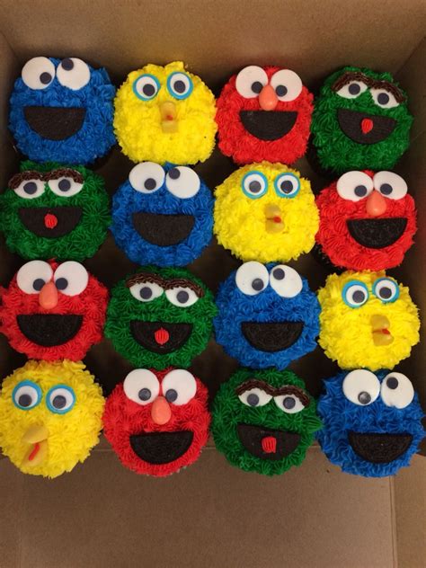 Sesame Street cupcakes | Sesame street cupcakes, Cupcake cakes, Sesame ...