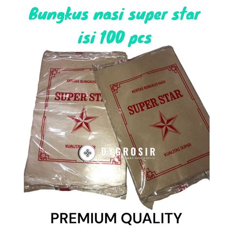 Jual DY KERTAS BUNGKUS NASI COKLAT MERK SUPER STAR PREMIUM QUALITY