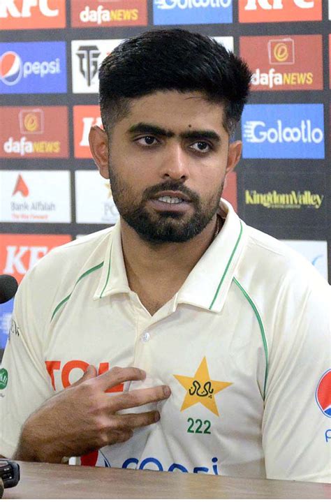 Pakistan Cricket Team Captain Babar Azam Addressing Pre Series Press