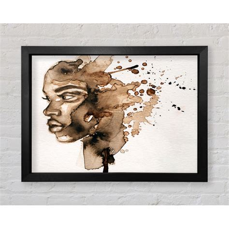 Perspections The Splatter Of Ink Portrait Gerahmter Druck Wayfair De