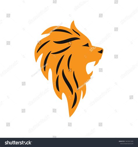 Lion Face Logo Design Template Stock Illustration 1967601565 Shutterstock