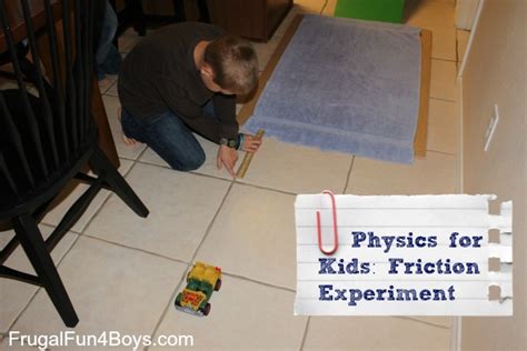 Friction is a Force Science Experiment - Frugal Fun For Boys and Girls