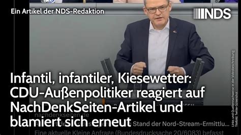 Infantil Infantiler Kiesewetter CDU Politiker Reagiert Auf