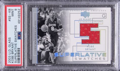 Lot Detail 2003 04 Upper Deck Glass Superlative Swatches SS KB