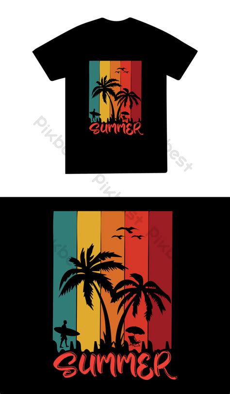 Summer T Shirt Design Png Images Ai Free Download Pikbest