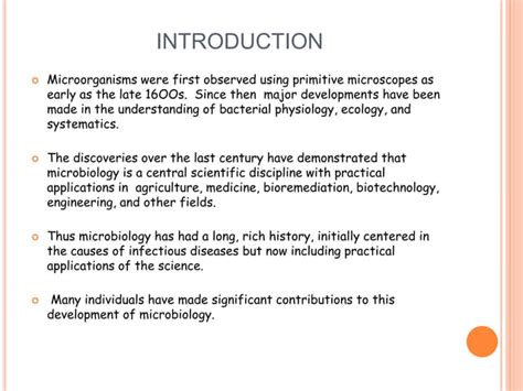 History Of Microbiology Important Events Ppt