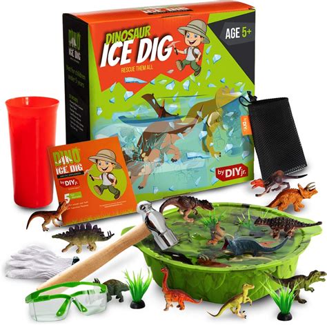 DIY jr Dinosaur Ice Dig Kit educativo de excavación de dinosaurios