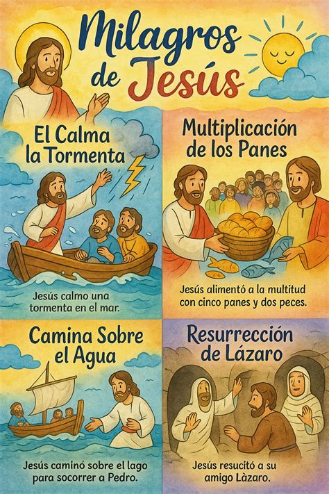 Afiche De Los Milagros De Jesús Imagenes De Los Milagros De Jesus