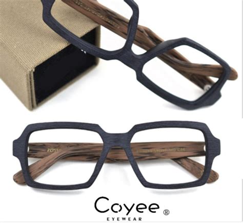 Handmade Eyeglass frames Men Vintage Myopia Frame Retro Eyewear Glasses Acetate Wood Style Women ...