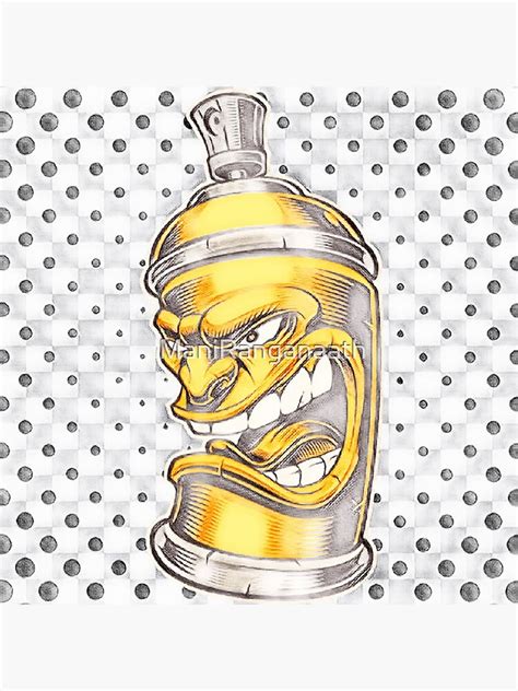 The Angry Spray Can Sticker For Sale By Maniranganaath Redbubble