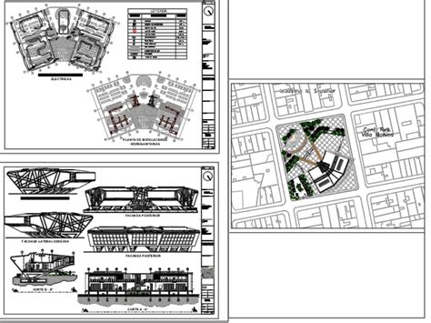 Parque Biblioteca En Autocad Librer A Cad