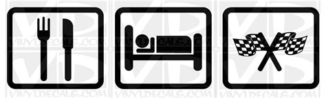 Eat Sleep Race Logo Vector