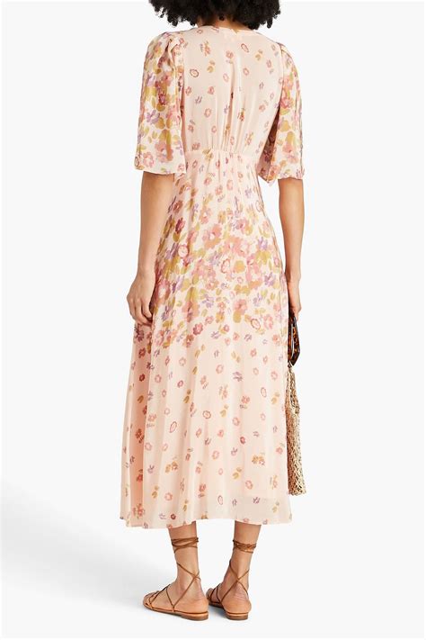 Bytimo Floral Print Satin Midi Dress The Outnet