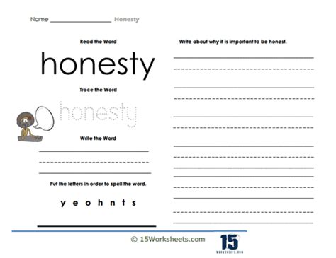 Honesty Worksheets 15