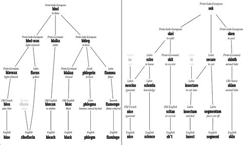 Proto Indo European Language Chart