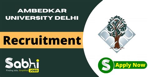 Ambedkar University Delhi Jobs Notification Apply Online For