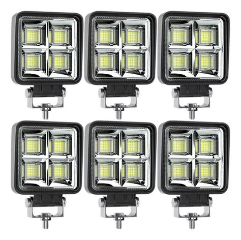 Kit 6 Farol Led Milha Super Potente 64 Led 192w Universal