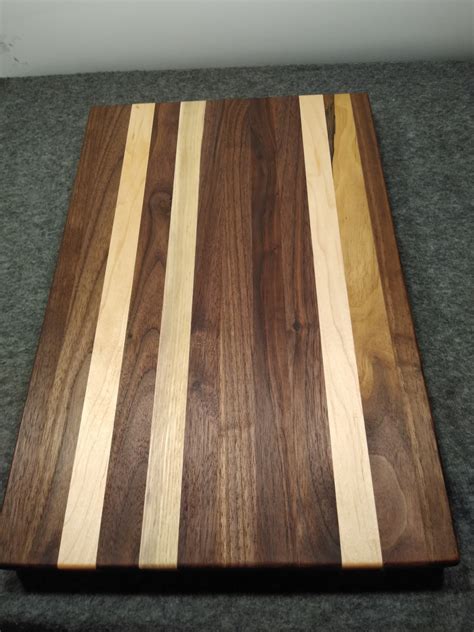 Walnut And Maple Edge Grain Cutting Board By Clintswoodcrafts