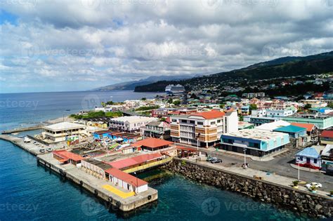 Roseau the capital of Dominica from the perspective of the cruise ...