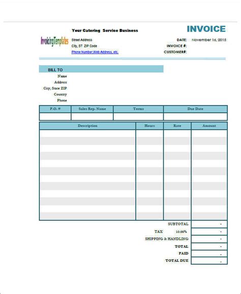 Grocery Receipt Template