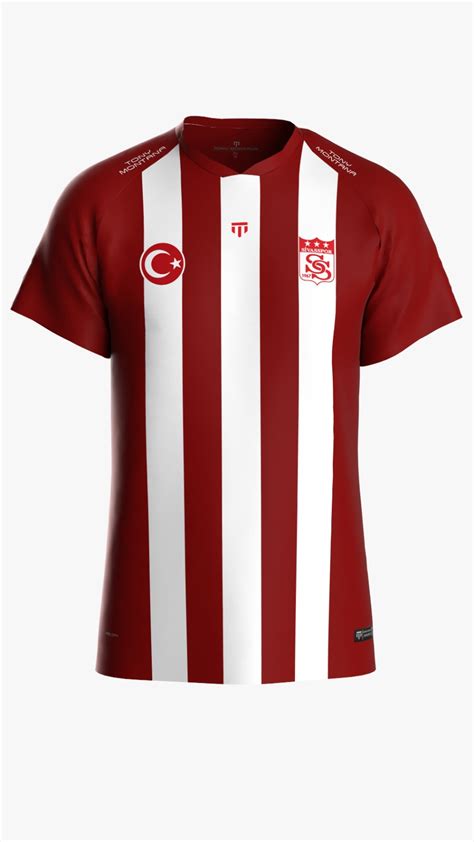 2022 23 Sivasspor Regular Fit Kırmızı Beyaz Erkek Çubuklu Maç Forması